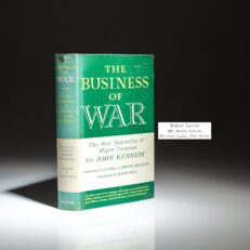 From the library of Robert Leckie, the first American edition of The Business of War, the War Narrative of Major-General Sir John Kennedy.
