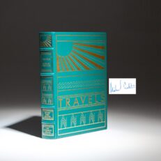 The signed limited edition Travels by Michael Crichton.