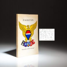 Inscribed by General Omar Bradley, the first edition of Eagle XX: "Twelfth Army Group," compiled by Bertram Kalisch to commemorate the 20th Anniversary of their World War II service.