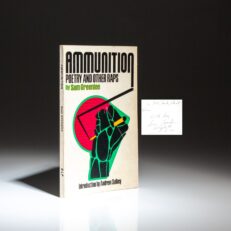 The first paperback edition of Ammunition! Poetry and Other Raps, inscribed by Sam Greenlee.