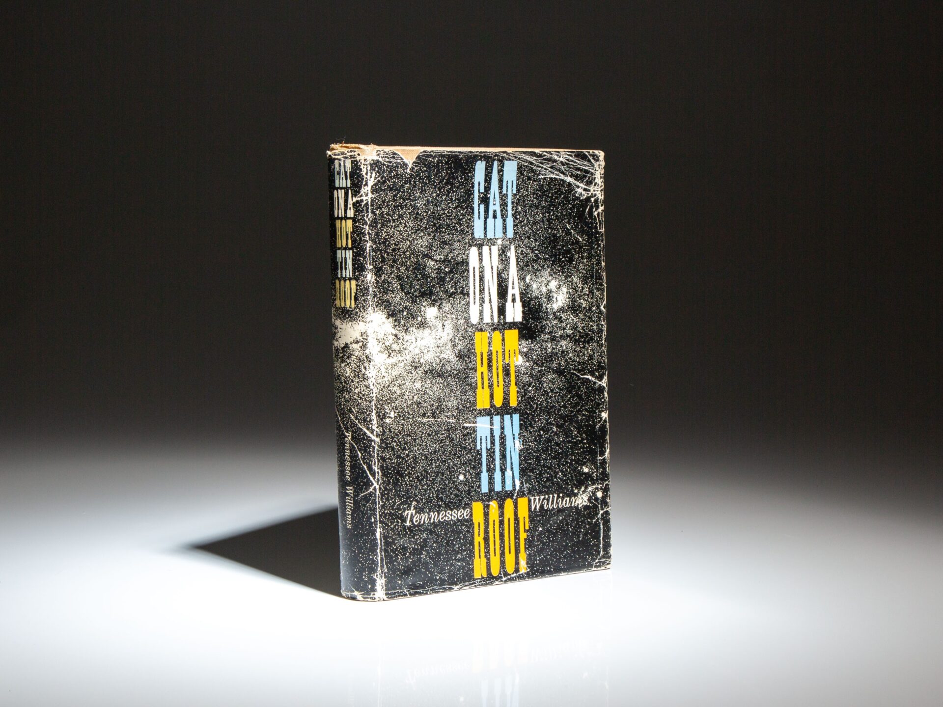The first edition, first printing of Cat on a Hot Tin Roof by Tennessee Williams, the first issue text.