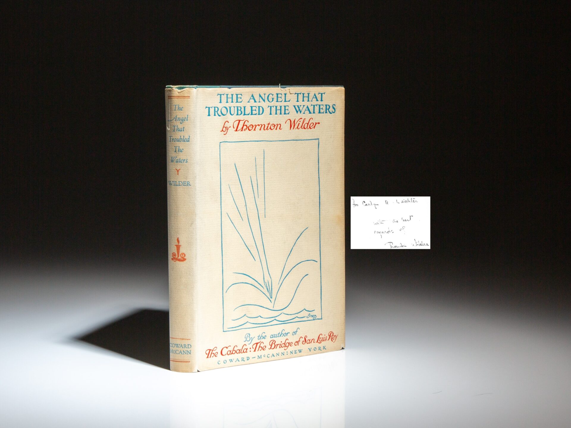The first edition, first printing of The Angel That Troubled The Waters and Other Plays by Thornton Wilder.