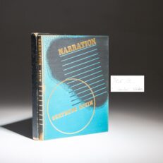 The signed limited edition Narration: Four Lectures by Gertrude Stein, signed by Stein and Thornton Wilder.