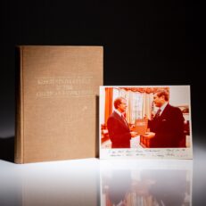 A gift from Congressman Dan Rostenkowski to President Jimmy Carter, the limited edition of "Autograph Letters of Thaddeus Kosciuszko in the American Revolution," with a signed photograph from President Carter.