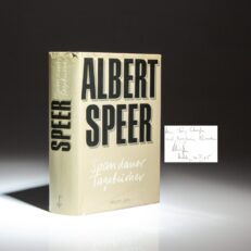 Signed first edition, first issue of Spandauer Tagebücher, the Spandau prison diaries of Hitler's Architect, Albert Speer.