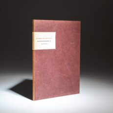 The first limited edition of Walls: Res Sanctae / Res Sacrae by Johann Jakob Bachofen.