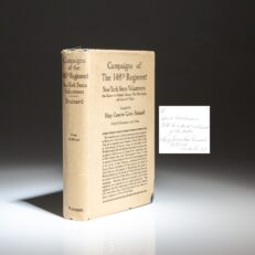 The first edition of Campaigns of the One Hundred and Forty-Sixth Regiment, New York State Volunteers, inscribed by Mary Genevie Green Brainard.