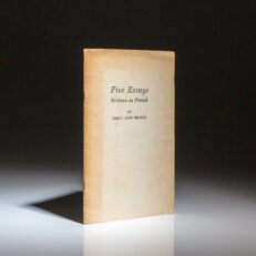 The first edition of Five Essays Written in French by Emily Jane Brontë, translated by Lorine White Nagel.
