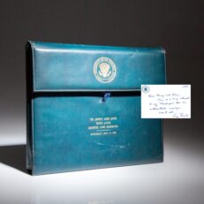 Photo album from the 1983 GOP Fundraiser for Vice President George H.W. Bush, hosted by Hollywood Producer Jerry Weintraub.