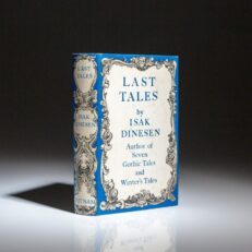 The first English edition of Last Tales by Isak Dinesen, the pen name of Karen Blixen.