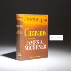 The signed first edition, first printing of Caravans by James A. Michener.