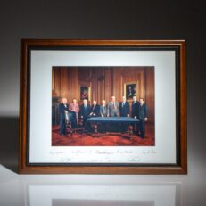 The 1988 United States Supreme Court Photograph, the Rehnquist Court, signed by all nine justices.